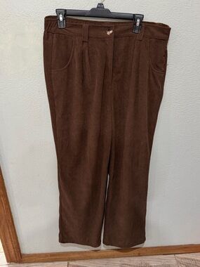 HALARA Wide Leg Corduroy Pants in Chocolate Brown NWT Size 1X Cute Fall Pants